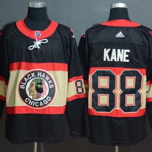 Stylish Adidas Blackhawks #88 Patrick Kane Men's Black Classic Retro Stitched NHL Jersey perfect for game days