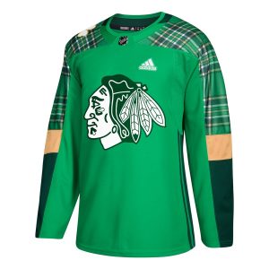 Chic Adidas Blackhawks Blank adidas Green St. Patrick's Day Authentic Practice Stitched NHL Jersey perfect for game days