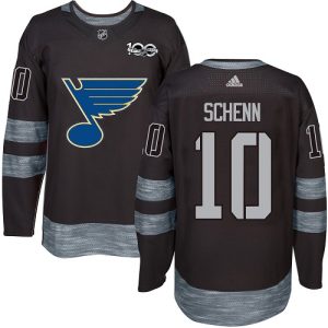 Stylish Adidas Blues #10 Brayden Schenn Black 1917 2017 100th Anniversary Stitched NHL Jersey a must - have for collectors