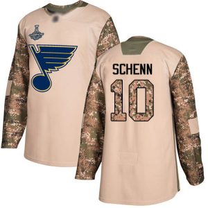 Amazing Adidas Blues #10 Brayden Schenn Camo Authentic 2017 Veterans Day Stanley Cup Champions Stitched NHL Jersey to elevate your fan gear collection