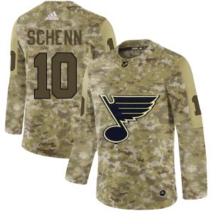 Sleek Adidas Blues #10 Brayden Schenn Camo Authentic Stitched NHL Jersey for ultimate hockey enthusiasts