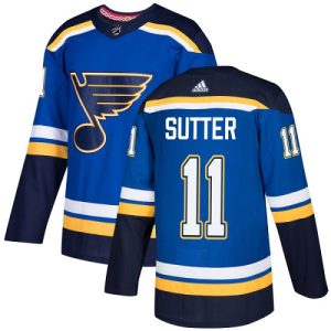 Premium Adidas Blues #11 Brian Sutter Blue Home Authentic Stitched NHL Jersey a must - have for collectors