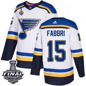 Gorgeous Adidas Blues #15 Robby Fabbri White Road Authentic 2019 Stanley Cup Final Stitched NHL Jersey to stand out at the stadium