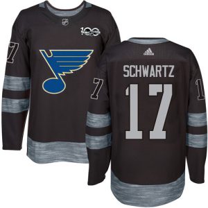 Chic Adidas Blues #17 Jaden Schwartz Black 1917 2017 100th Anniversary Stitched NHL Jersey perfect for game days