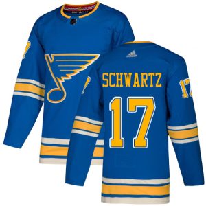 Gorgeous Adidas Blues #17 Jaden Schwartz Blue Alternate Authentic Stitched NHL Jersey perfect for game days