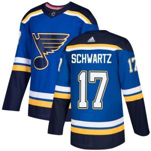 Top - notch Adidas Blues #17 Jaden Schwartz Blue Home Authentic Stitched NHL Jersey to stand out at the stadium