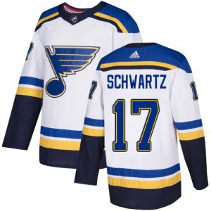 Chic Adidas Blues #17 Jaden Schwartz White Road Authentic Stitched NHL Jersey to stand out at the stadium
