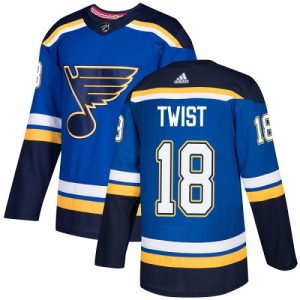 Fantastic Adidas Blues #18 Tony Twist Blue Home Authentic Stitched NHL Jersey a must - have for collectors