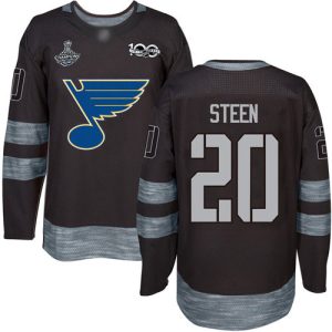 Fantastic Adidas Blues #20 Alexander Steen Black 1917 2017 100th Anniversary Stanley Cup Champions Stitched NHL Jersey perfect for game days