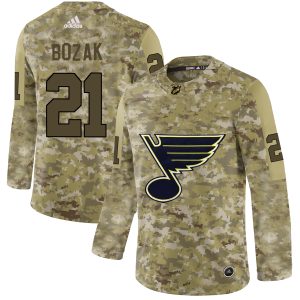 Stylish Adidas Blues #21 Tyler Bozak Camo Authentic Stitched NHL Jersey a must - have for collectors
