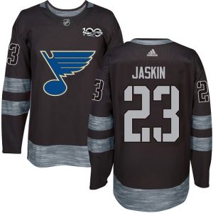 Cool Adidas Blues #23 Dmitrij Jaskin Black 1917 2017 100th Anniversary Stitched NHL Jersey to show your team spirit