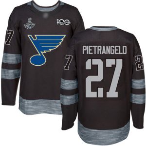 Fantastic Adidas Blues #27 Alex Pietrangelo Black 1917 2017 100th Anniversary Stanley Cup Champions Stitched NHL Jersey for die - hard fans