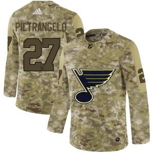 Chic Adidas Blues #27 Alex Pietrangelo Camo Authentic Stitched NHL Jersey to elevate your fan gear collection