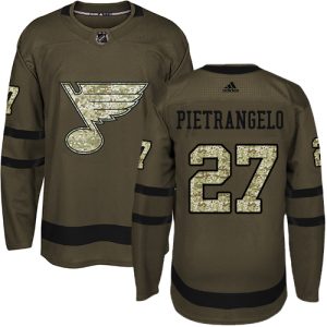Cool Adidas Blues #27 Alex Pietrangelo Green Salute to Service Stitched NHL Jersey to stand out at the stadium