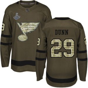 Sleek Adidas Blues #29 Vince Dunn Green Salute to Service Stanley Cup Champions Stitched NHL Jersey to elevate your fan gear collection