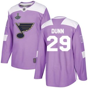 Stunning Adidas Blues #29 Vince Dunn Purple Authentic Fights Cancer Stanley Cup Champions Stitched NHL Jersey for die - hard fans