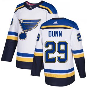 Top - notch Adidas Blues #29 Vince Dunn White Road Authentic Stitched NHL Jersey a must - have for collectors