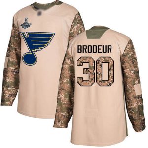 Amazing Adidas Blues #30 Martin Brodeur Camo Authentic 2017 Veterans Day Stanley Cup Champions Stitched NHL Jersey for ultimate hockey enthusiasts
