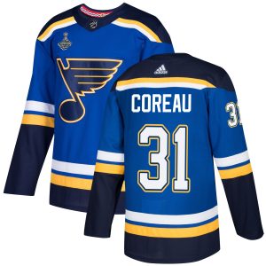 Amazing Adidas Blues #31 Jared Coreau Blue Home Authentic 2019 Stanley Cup Champions Stitched NHL Jersey a must - have for collectors