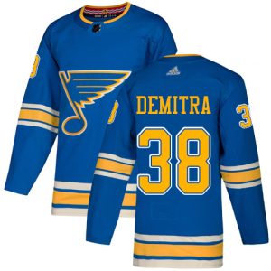 Top - notch Adidas Blues #38 Pavol Demitra Light Blue Alternate Authentic Stitched NHL Jersey for ultimate hockey enthusiasts