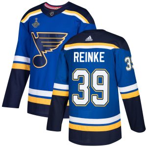 Stunning Adidas Blues #39 Mitch Reinke Blue Home Authentic 2019 Stanley Cup Champions Stitched NHL Jersey perfect for game days