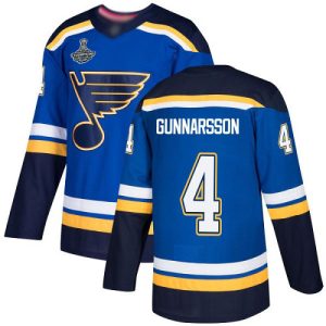 Stunning Adidas Blues #4 Carl Gunnarsson Blue Home Authentic Stanley Cup Champions Stitched NHL Jersey to elevate your fan gear collection