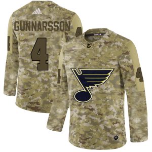 Amazing Adidas Blues #4 Carl Gunnarsson Camo Authentic Stitched NHL Jersey to elevate your fan gear collection