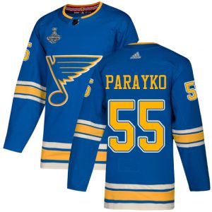Top - notch Adidas Blues #55 Colton Parayko Blue Alternate Authentic 2019 Stanley Cup Champions Stitched NHL Jersey for die - hard fans