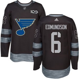 Sleek Adidas Blues #6 Joel Edmundson Black 1917 2017 100th Anniversary Stitched NHL Jersey for die - hard fans