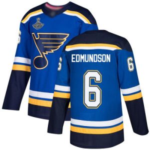Stunning Adidas Blues #6 Joel Edmundson Blue Home Authentic Stanley Cup Champions Stitched NHL Jersey for ultimate hockey enthusiasts