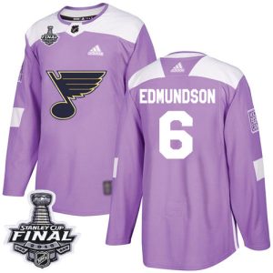 Fantastic Adidas Blues #6 Joel Edmundson Purple Authentic Fights Cancer 2019 Stanley Cup Final Stitched NHL Jersey a must - have for collectors