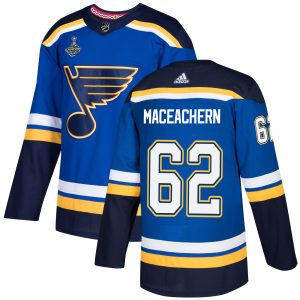 Sleek Adidas Blues #62 Mackenzie MacEachern Blue Home Authentic 2019 Stanley Cup Champions Stitched NHL Jersey to stand out at the stadium