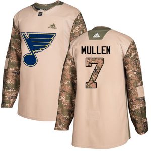 Stylish Adidas Blues #7 Joe Mullen Camo Authentic 2017 Veterans Day Stitched NHL Jersey for ultimate hockey enthusiasts