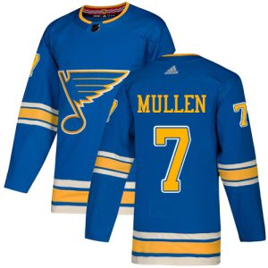 Fantastic Adidas Blues #7 Joe Mullen Light Blue Alternate Authentic Stitched NHL Jersey to elevate your fan gear collection