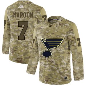 Sleek Adidas Blues #7 Patrick Maroon Camo Authentic Stitched NHL Jersey to show your team spirit