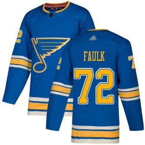 Sleek Adidas Blues #72 Justin Faulk Blue Alternate Authentic Stitched NHL Jersey to elevate your fan gear collection