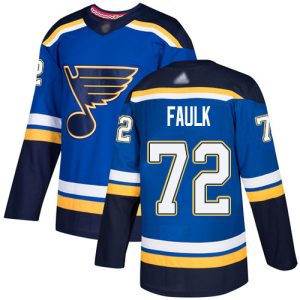 Top - notch Adidas Blues #72 Justin Faulk Blue Home Authentic Stitched NHL Jersey to stand out at the stadium