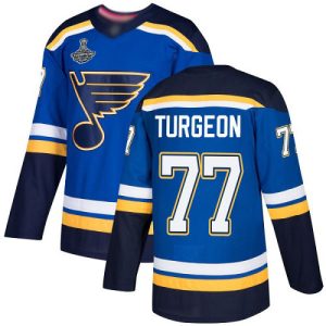 Sleek Adidas Blues #77 Pierre Turgeon Blue Home Authentic Stanley Cup Champions Stitched NHL Jersey to stand out at the stadium