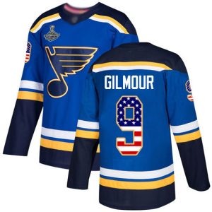 Stunning Adidas Blues #9 Doug Gilmour Blue Home Authentic USA Flag Stanley Cup Champions Stitched NHL Jersey to stand out at the stadium
