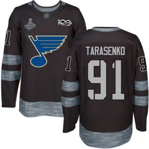 Premium Adidas Blues #91 Vladimir Tarasenko Black 1917 2017 100th Anniversary Stanley Cup Champions Stitched NHL Jersey to stand out at the stadium