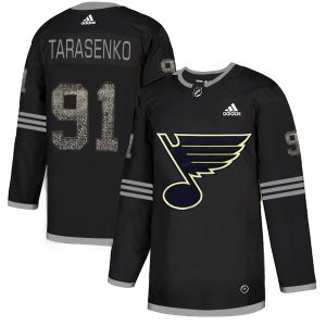 Stunning Adidas Blues #91 Vladimir Tarasenko Black Authentic Classic Stitched NHL Jersey to stand out at the stadium