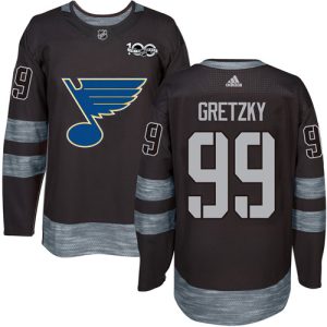 Amazing Adidas Blues #99 Wayne Gretzky Black 1917 2017 100th Anniversary Stitched NHL Jersey a must - have for collectors