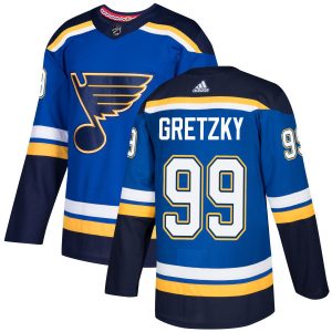 Stylish Adidas Blues #99 Wayne Gretzky Blue Home Authentic Stitched NHL Jersey to stand out at the stadium