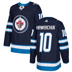 Amazing Adidas Jets #10 Dale Hawerchuk Navy Blue Home Authentic Stitched NHL Jersey to stand out at the stadium
