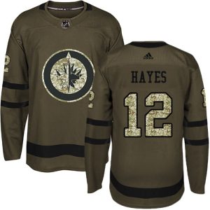 Cool Adidas Jets #12 Kevin Hayes Green Salute To Service Stitched NHL Jersey for die - hard fans