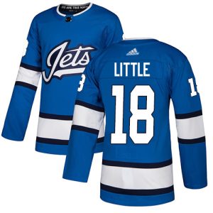 Gorgeous Adidas Jets #18 Bryan Little Blue Alternate Authentic Stitched NHL Jersey for ultimate hockey enthusiasts