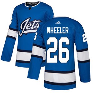 Cool Adidas Jets #26 Blake Wheeler Blue Alternate Authentic Stitched NHL Jersey to show your team spirit