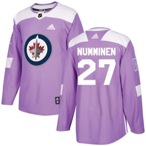 Cool Adidas Jets #27 Teppo Numminen Purple Authentic Fights Cancer Stitched NHL Jersey for ultimate hockey enthusiasts