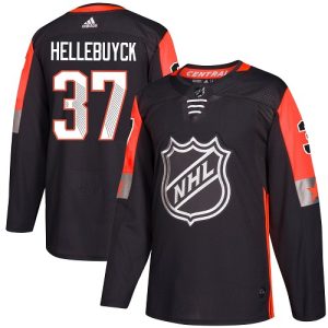Premium Adidas Jets #37 Connor Hellebuyck Black 2018 All Star Central Division Authentic Stitched NHL Jersey a must - have for collectors