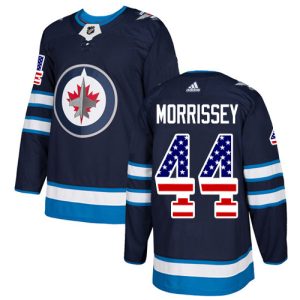 Fantastic Adidas Jets #44 Josh Morrissey Navy Blue Home Authentic USA Flag Stitched NHL Jersey to elevate your fan gear collection
